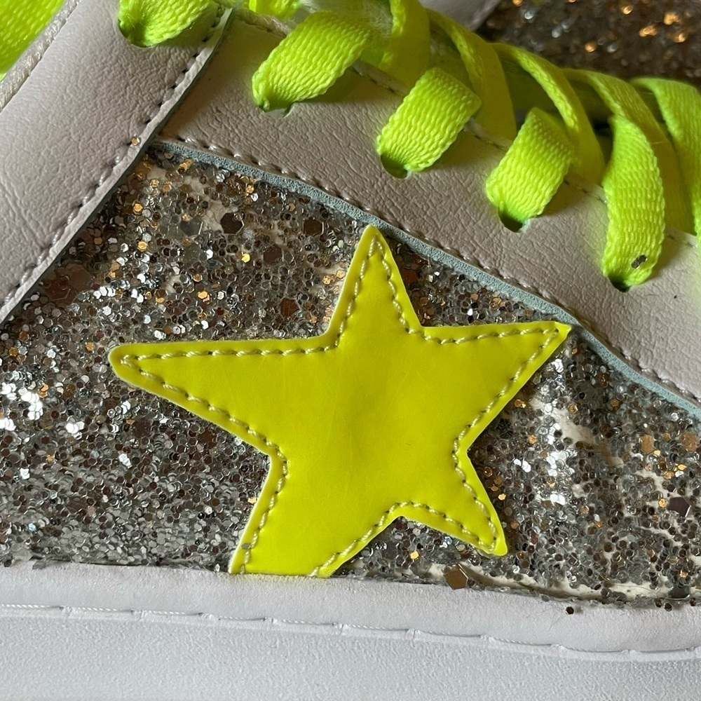 MKS white sneaker with stars and sparkle - Picture 7 of 11